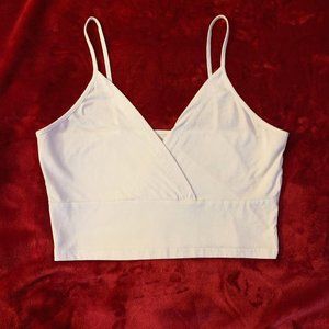 White Cropped Tank